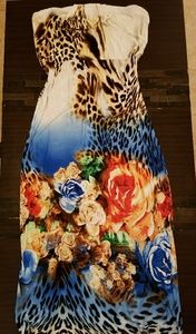 Long Bisou Bisou Maxi Deess leopard floral